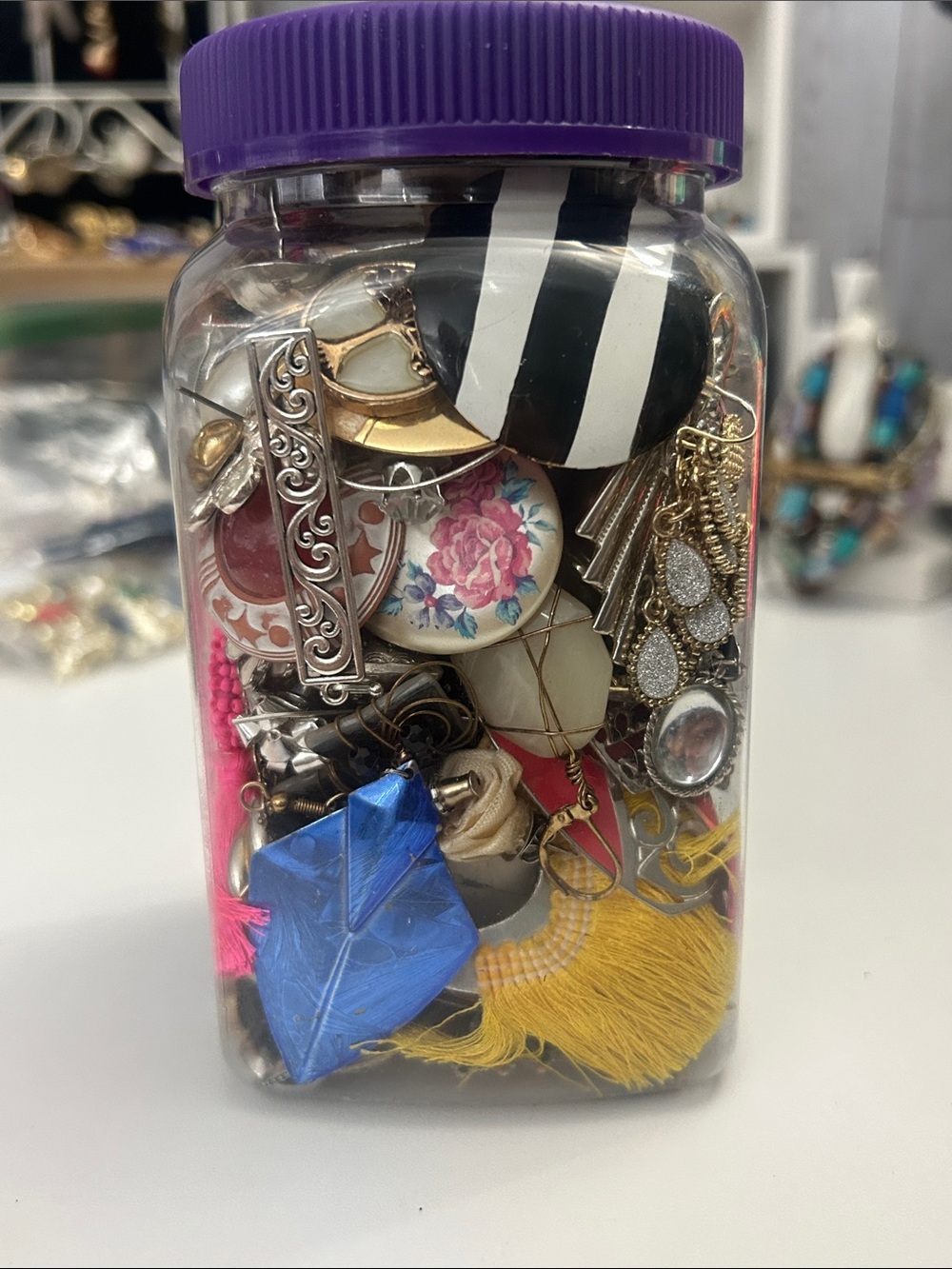 Vintage & Modern Single Earrings Craft Jar Lot